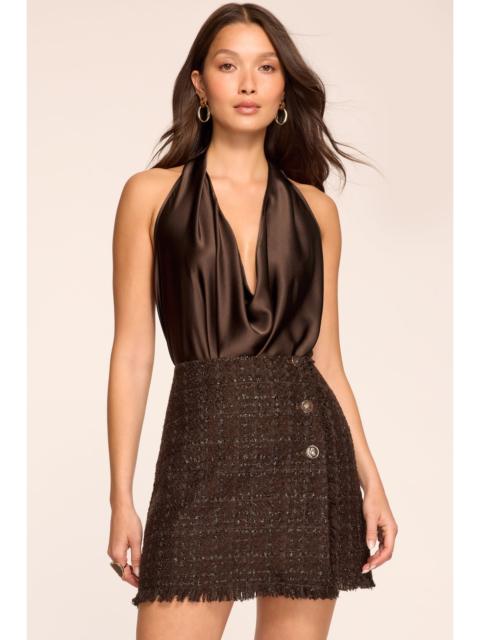 RAMY BROOK Connie Lurex Tweed Designer Mini Skirt