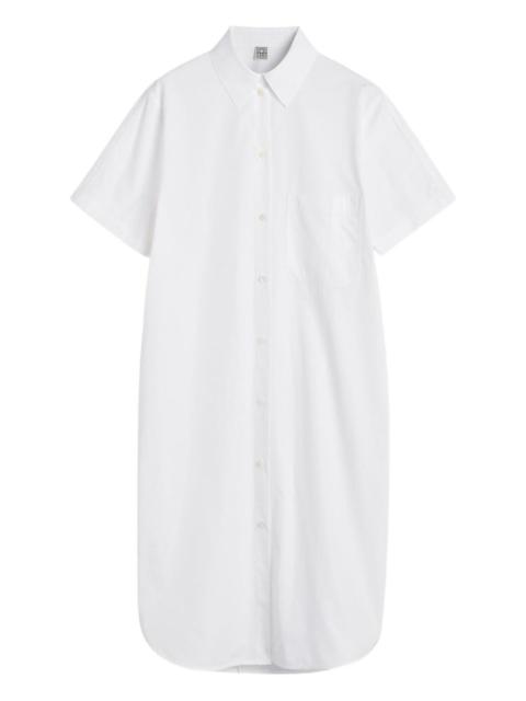 TOTEME short-sleeve button-front shirt dress