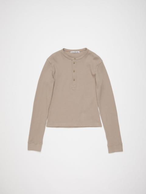 Acne Studios Long sleeve t-shirt - Fitted fit - Concrete grey
