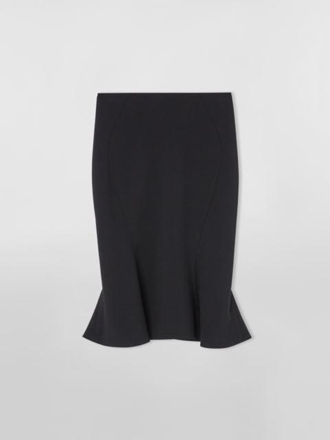 Marni DOUBLE WOOL CREPE GODET SKIRT