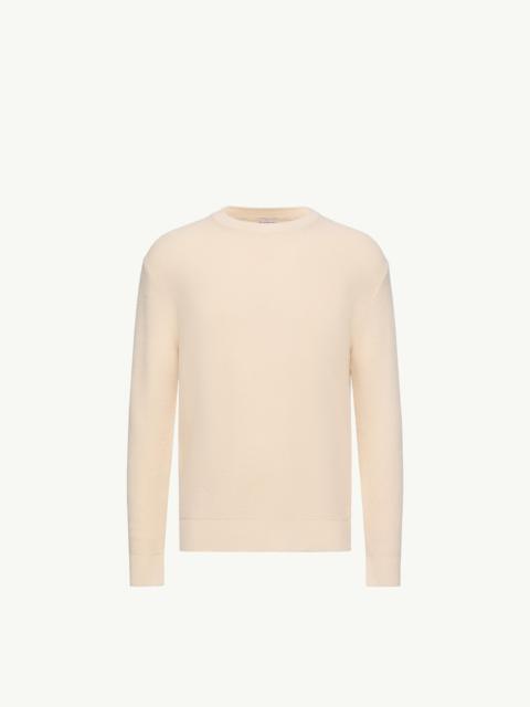 Moncler Leather Logo Wool Sweater