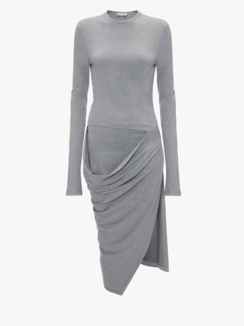 ASYMMETRIC DRAPED DRESS