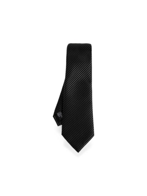 GIORGIO ARMANI diagonal-stripe pointed tie