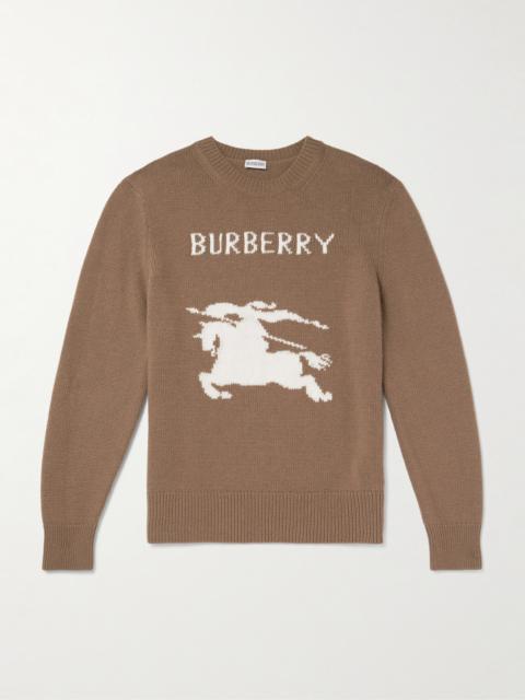 Burberry Intarsia-Knit Wool and Cashmere-Blend Sweater