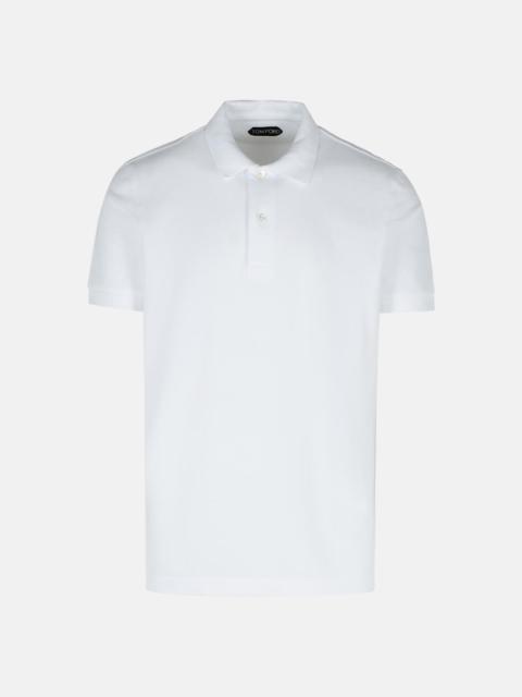 TOM FORD WHITE COTTON POLO SHIRT