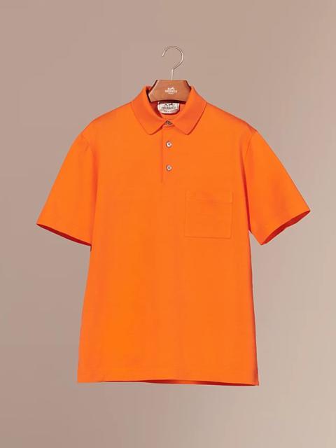 Hermès H embroidered buttoned polo shirt