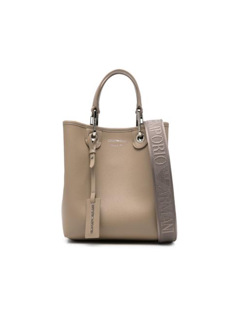 EMPORIO ARMANI grained-leather tote bag