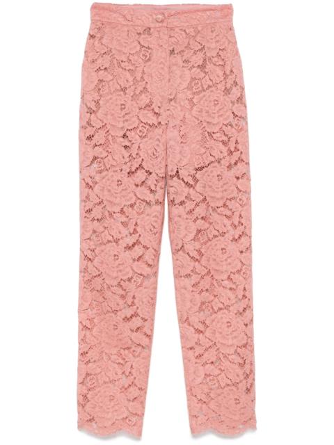 Dolce & Gabbana floral-lace 바지