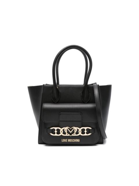 logo-lettering tote bag