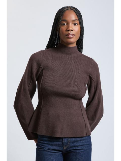 KAREN MILLEN Knit Wool Look Rounded Sleeve High Neck Jumper
