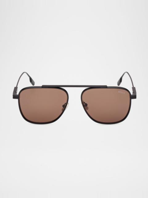 ZEGNA Orizzonte I Metal Navigator Sunglasses