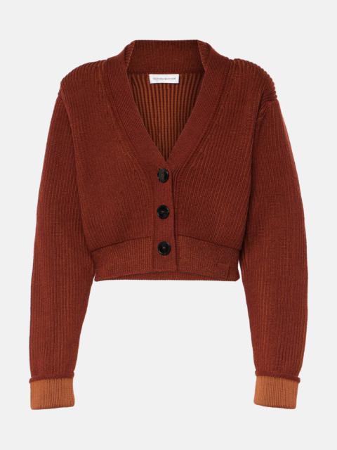 Victoria Beckham Cropped wool-blend cardigan