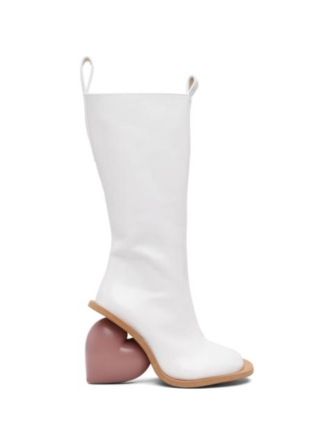 YUME YUME White & Pink Love Tall Boots