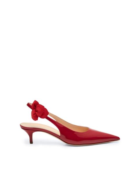 50mm rose leather slingback pumps