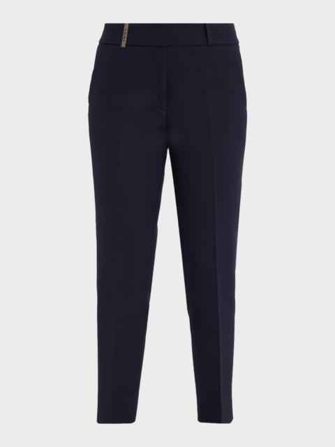 PESERICO Cropped Slim-Fit Pants