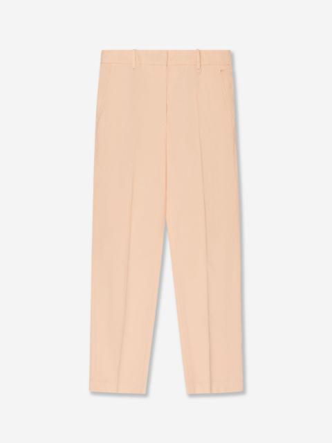 SLOWEAR Regular fit cotton poplin trousers