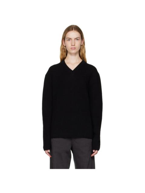 Lemaire Black V-Neck Sweater