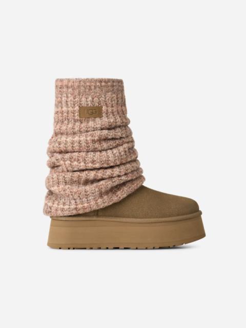 UGG ® Women's Classic Mini Dipper Legwarmer Knit Classic Boots in Light Bronze