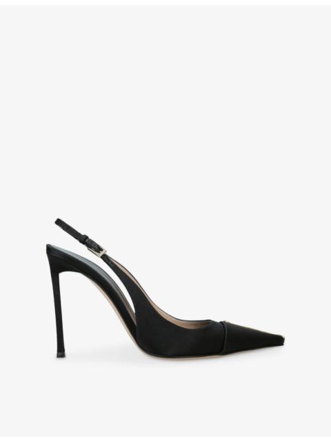 TOM FORD Slingback 105 Crystal Satin Pumps