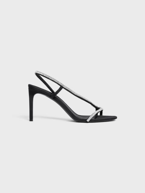 CELINE SOIR CROSS-OVER SANDAL in GROS GRAIN WITH STRASS