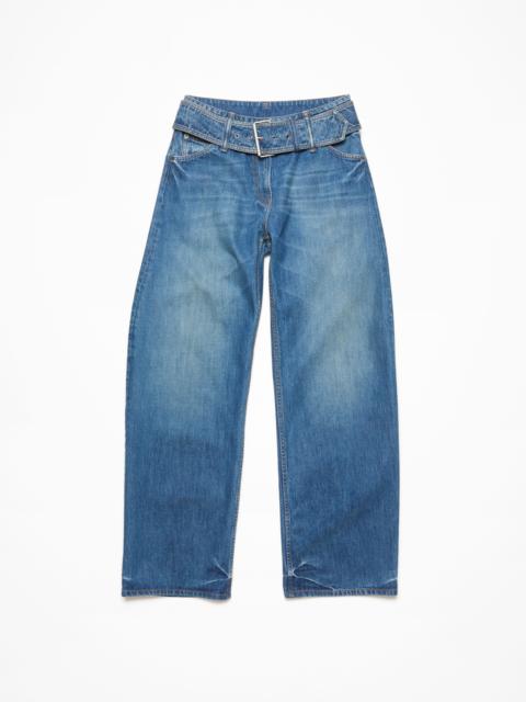 Acne Studios Belted denim trousers - Mid Blue