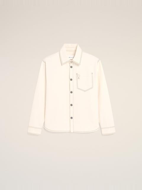 WHITE COTTON AMI DE COEUR OVERSHIRT