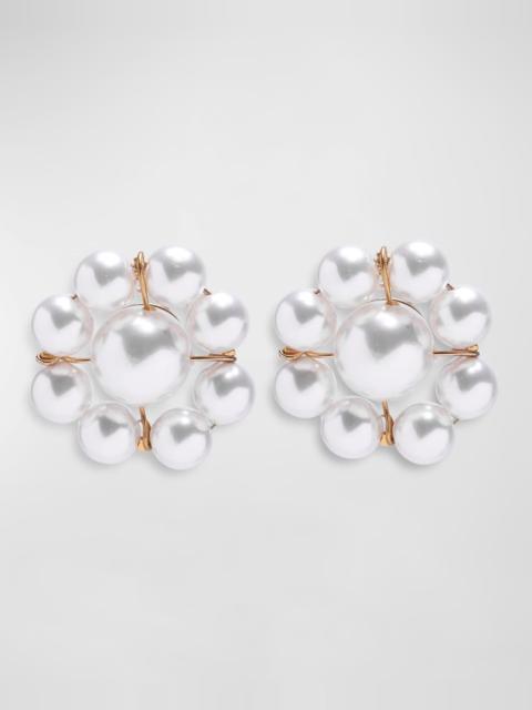CAROLINA HERRERA Pearly Flower Earrings