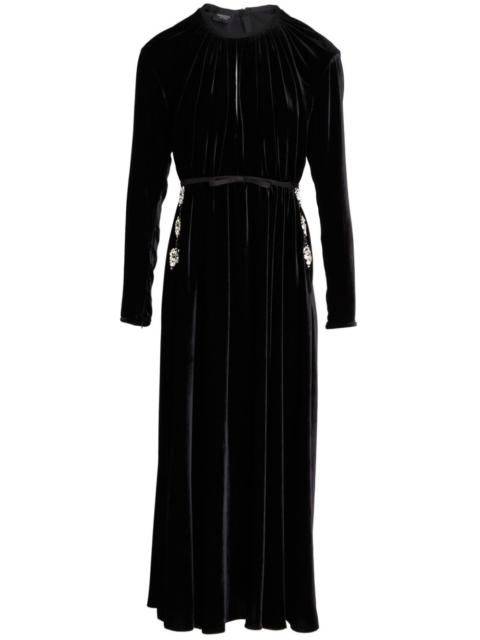 GIAMBATTISTA VALLI rhinestone-embellished velvet dress