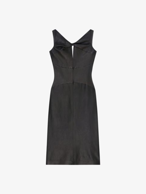 Givenchy DRESS IN LEATHER WITH CHAIN DETAIL