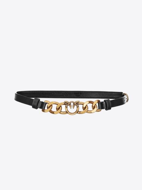 PINKO THIN BELT WITH TINY LOVE BIRDS AND CHAIN 1CM
