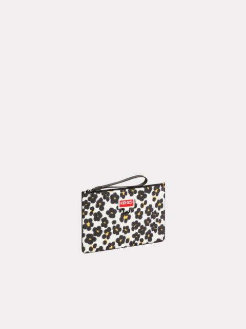 'Hana Leopard' large clutch bag
