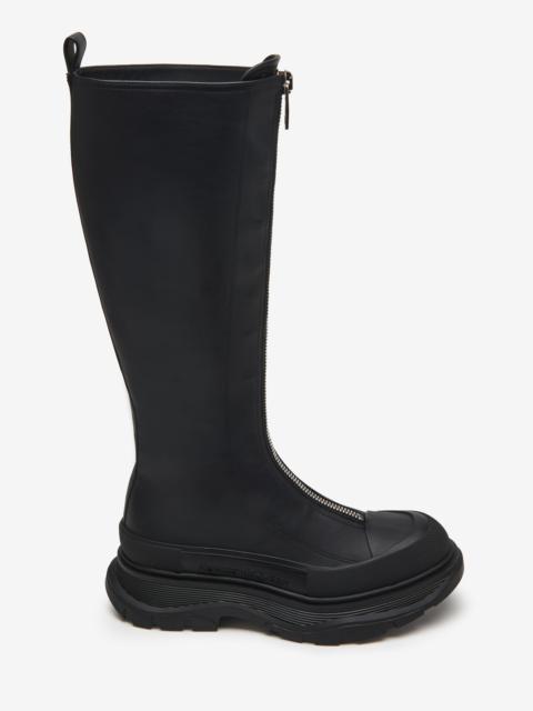 Alexander McQueen Women's Tread Slick Zip Boot in Black