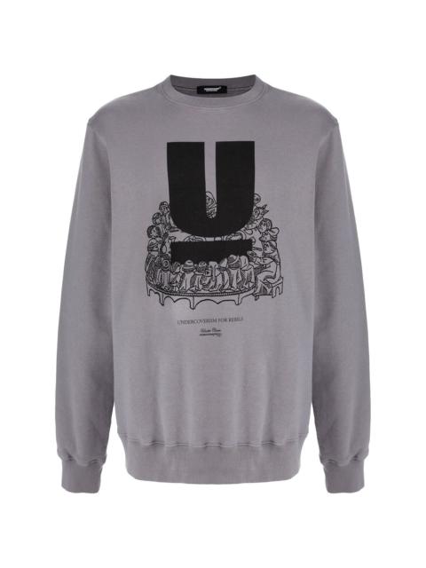 logo-print crew neck sweatshirt