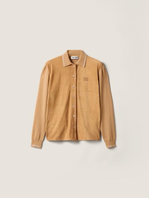 Miu Miu Wool and suede shirt
