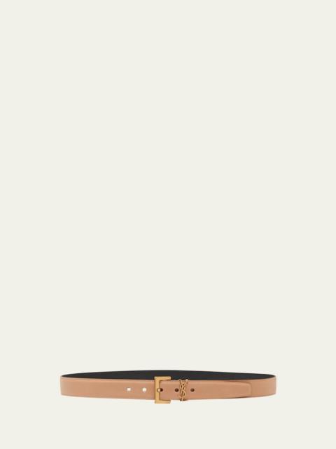 SAINT LAURENT YSL Cassandre Leather Belt