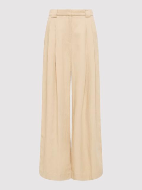 ST. AGNI Wide Leg Pleat Pants - Dune