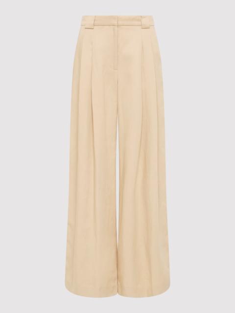 Wide Leg Pleat Pants - Dune