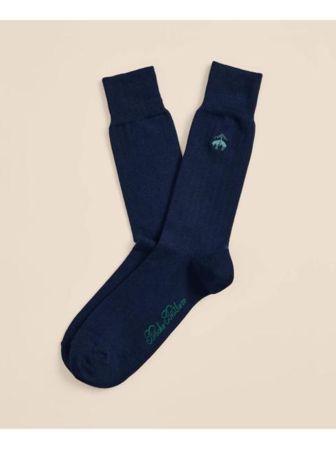 Brooks Brothers Cotton-Blend Golden Fleece® Ribbed Socks
