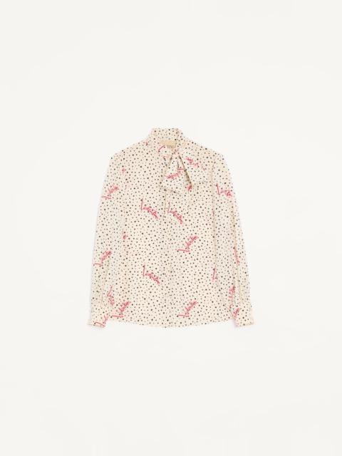 Valentino PLUS DE POIS CREPE DE CHINE BUBBLE SHIRT