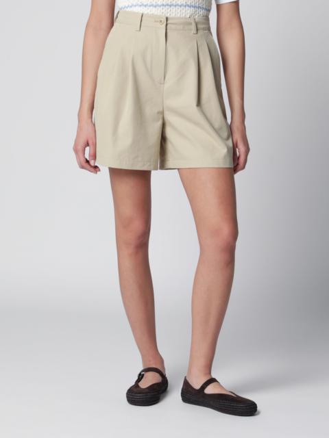 Dunst Beige cotton-blend Bermuda shorts