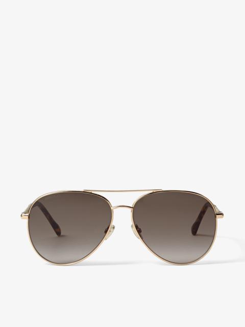 Devan
Gold Havana Aviator Sunglasses with Glitter