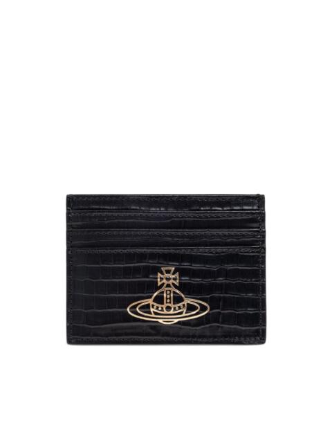 Vivienne Westwood metallic-orb leather cardholder