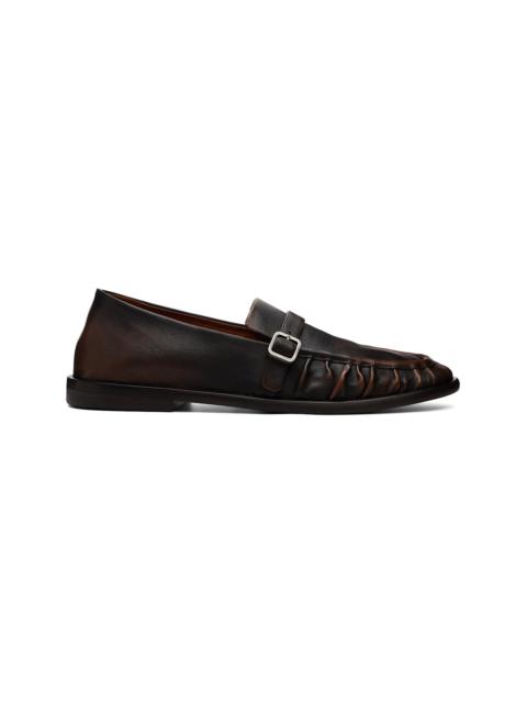 Marsèll Brown Stesa Soft Pebbled Leather Loafers