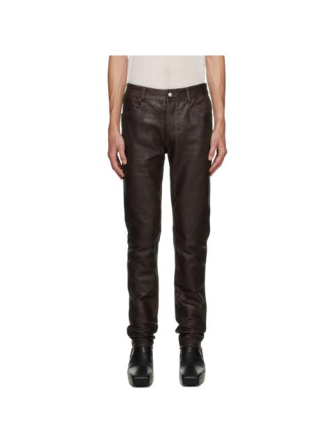 Purple Tyrone Leather Pants