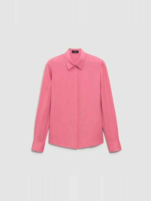 Fitted Shirt in Silk Georgette