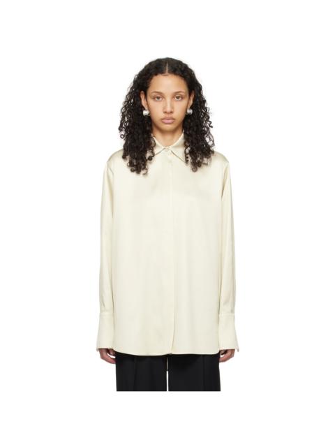 Jil Sander pointed-collar 새틴 셔츠