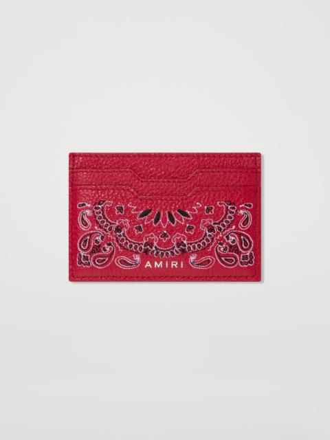 AMIRI LEATHER BANDANA CARD HOLDER