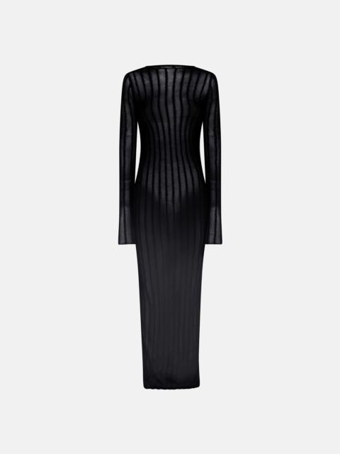 THE ATTICO BLACK LONG DRESS