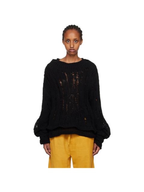 AIREI Black Layered Sweater