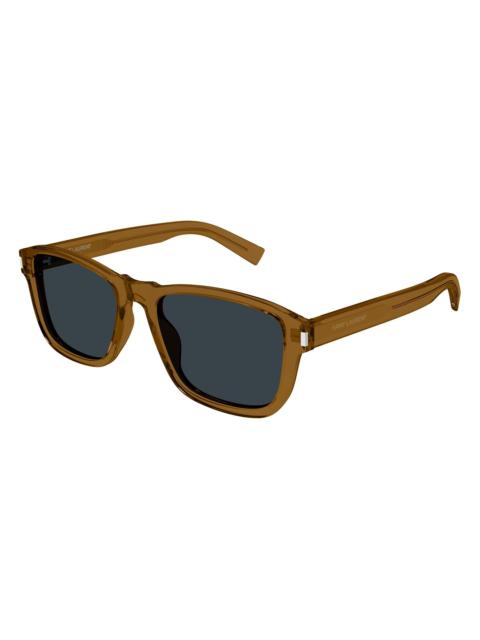 SAINT LAURENT Men's Mid Naked 54MM Squared Sunglasses - Blue Transparent Brown